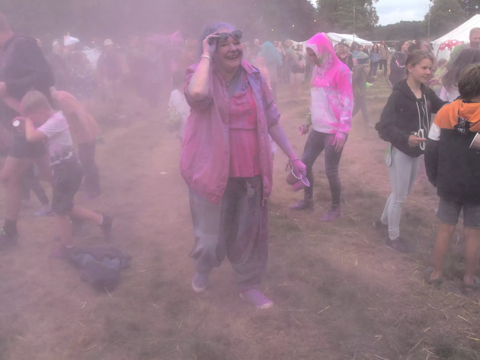 Emerging from the dust, from Maui Waui Festival, Hill Farm, Gressenhall, Norfolk - 28th August 2021