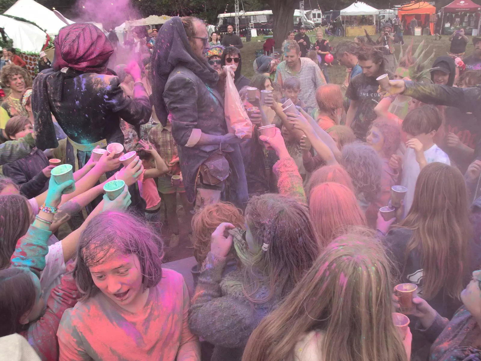 A top up for a second round, from Maui Waui Festival, Hill Farm, Gressenhall, Norfolk - 28th August 2021