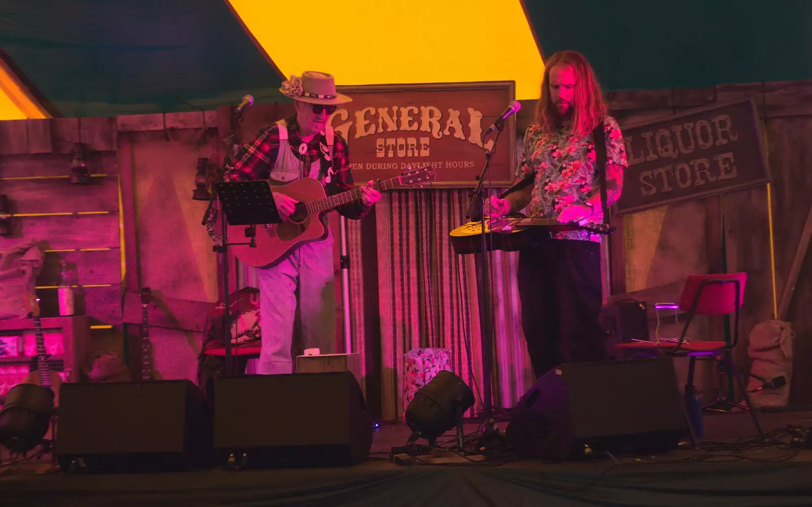 Hank Wangford in action, from Maui Waui Festival, Hill Farm, Gressenhall, Norfolk - 28th August 2021