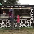 The boys get milkshakes, Maui Waui Festival, Hill Farm, Gressenhall, Norfolk - 28th August 2021