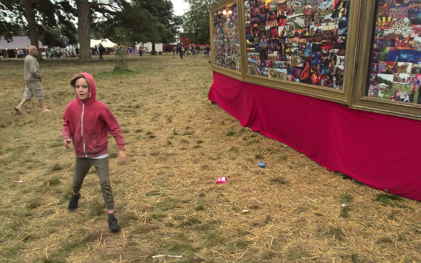 Harry runs around, from Maui Waui Festival, Hill Farm, Gressenhall, Norfolk - 28th August 2021