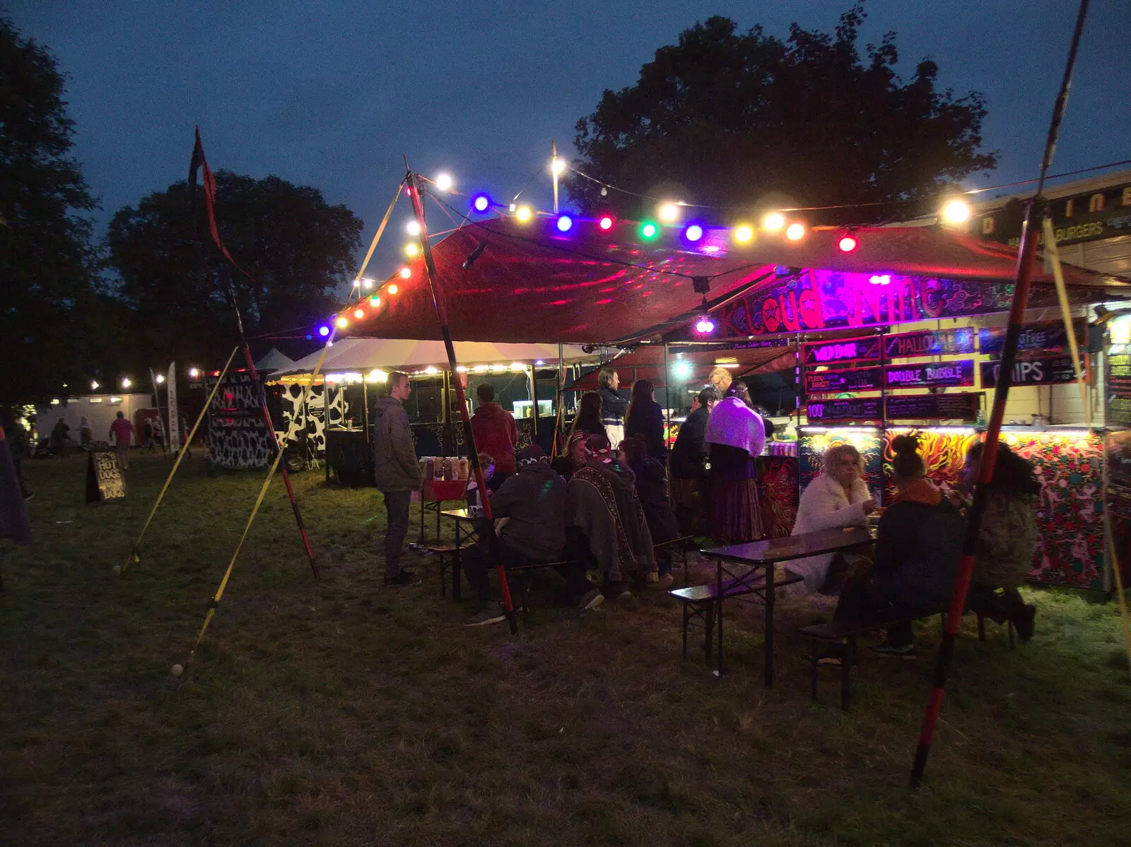 Outdoor café, from Maui Waui Festival, Hill Farm, Gressenhall, Norfolk - 28th August 2021