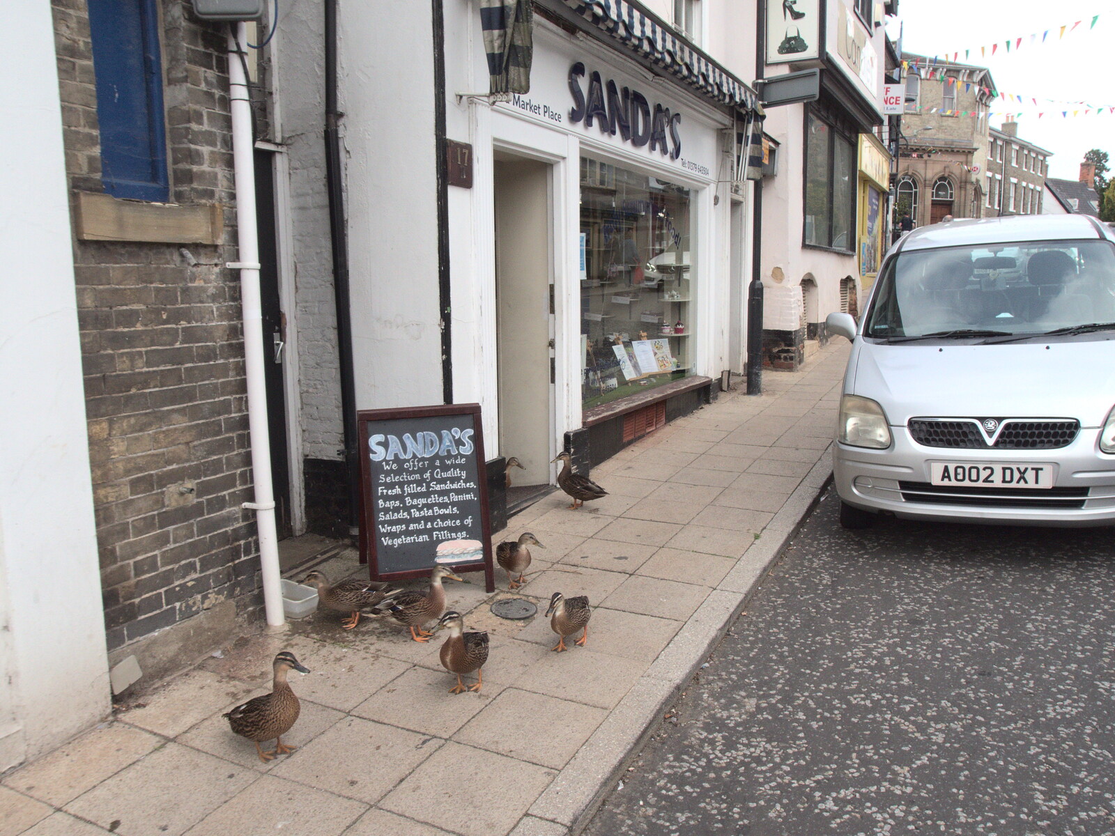 There's a queue of ducks at the sandwich shop from A Few Hours at the Fair, Fair Green, Diss, Norfolk - 5th September 2021