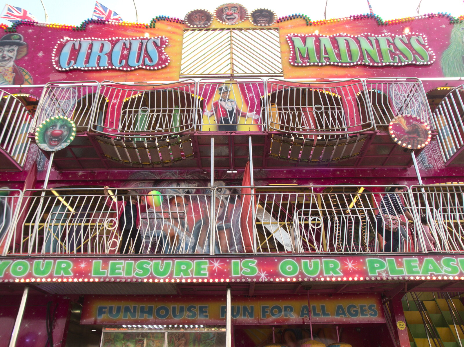 Harry on the funhouse from A Few Hours at the Fair, Fair Green, Diss, Norfolk - 5th September 2021