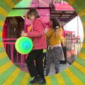 Harry and Isobel exit the funhouse, A Few Hours at the Fair, Fair Green, Diss, Norfolk - 5th September 2021