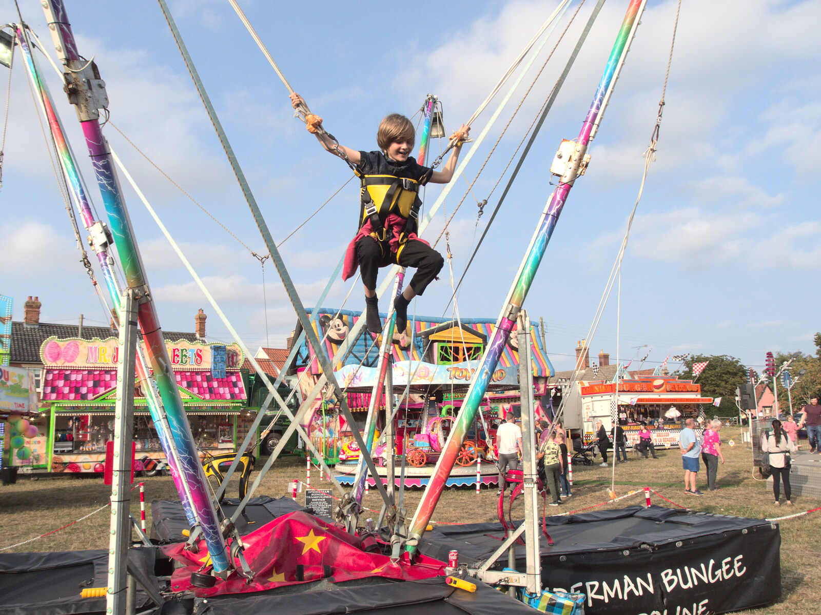 Harry has a bounce from A Few Hours at the Fair, Fair Green, Diss, Norfolk - 5th September 2021