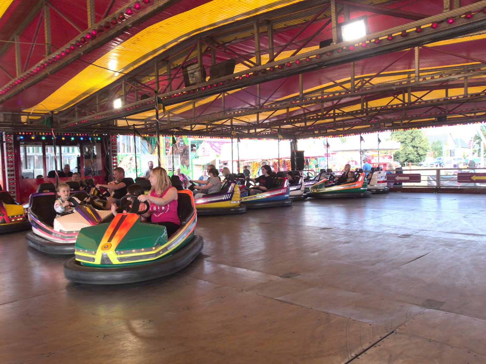 We do a session on the dodgems from A Few Hours at the Fair, Fair Green, Diss, Norfolk - 5th September 2021