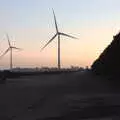 Wind turbines in the dusk, The Last Weavers Ever, Market Hill, Diss, Norfolk - 10th September 2021