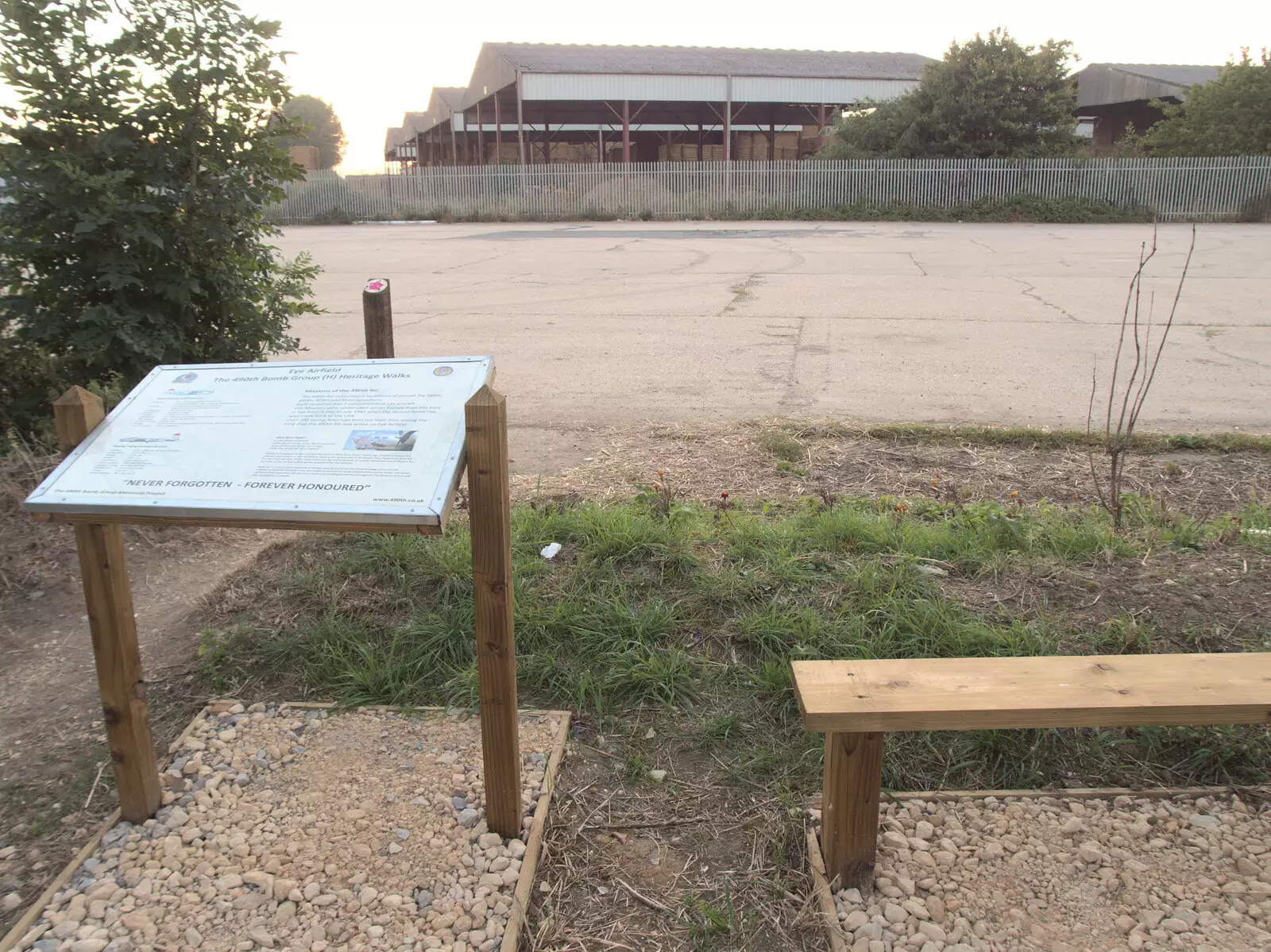 An information board about the WWII airfield, from The Last Weavers Ever, Market Hill, Diss, Norfolk - 10th September 2021