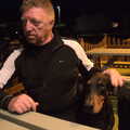 Gaz says hello to a friendly Doberman, The Last Weavers Ever, Market Hill, Diss, Norfolk - 10th September 2021
