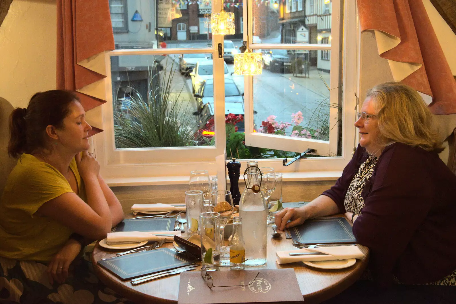 Isobel and Megan in Weavers, from The Last Weavers Ever, Market Hill, Diss, Norfolk - 10th September 2021