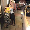 Isobel and Katrina have a hug, The Last Weavers Ever, Market Hill, Diss, Norfolk - 10th September 2021