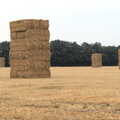 Piles of hay bales out at Thrandeston, The Brome and Oakley Fête, Oakley Hall, Suffolk - 19th September 2021