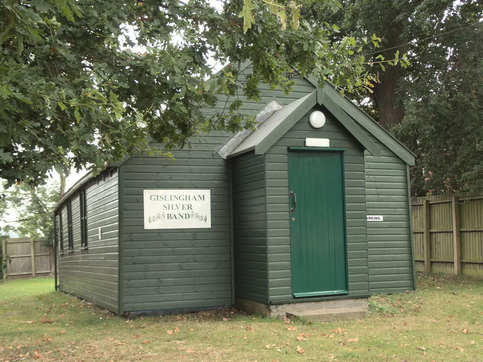 The Gislingham Silver Band hut has been done up, from The Brome and Oakley Fête, Oakley Hall, Suffolk - 19th September 2021