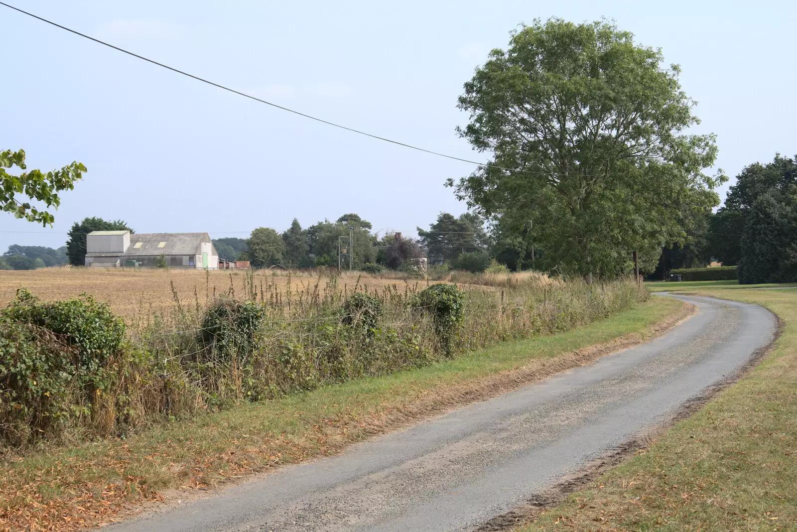 The road down to the river, from The Brome and Oakley Fête, Oakley Hall, Suffolk - 19th September 2021