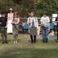 Sophie and Fred are in the egg-and-spoon race, The Brome and Oakley Fête, Oakley Hall, Suffolk - 19th September 2021