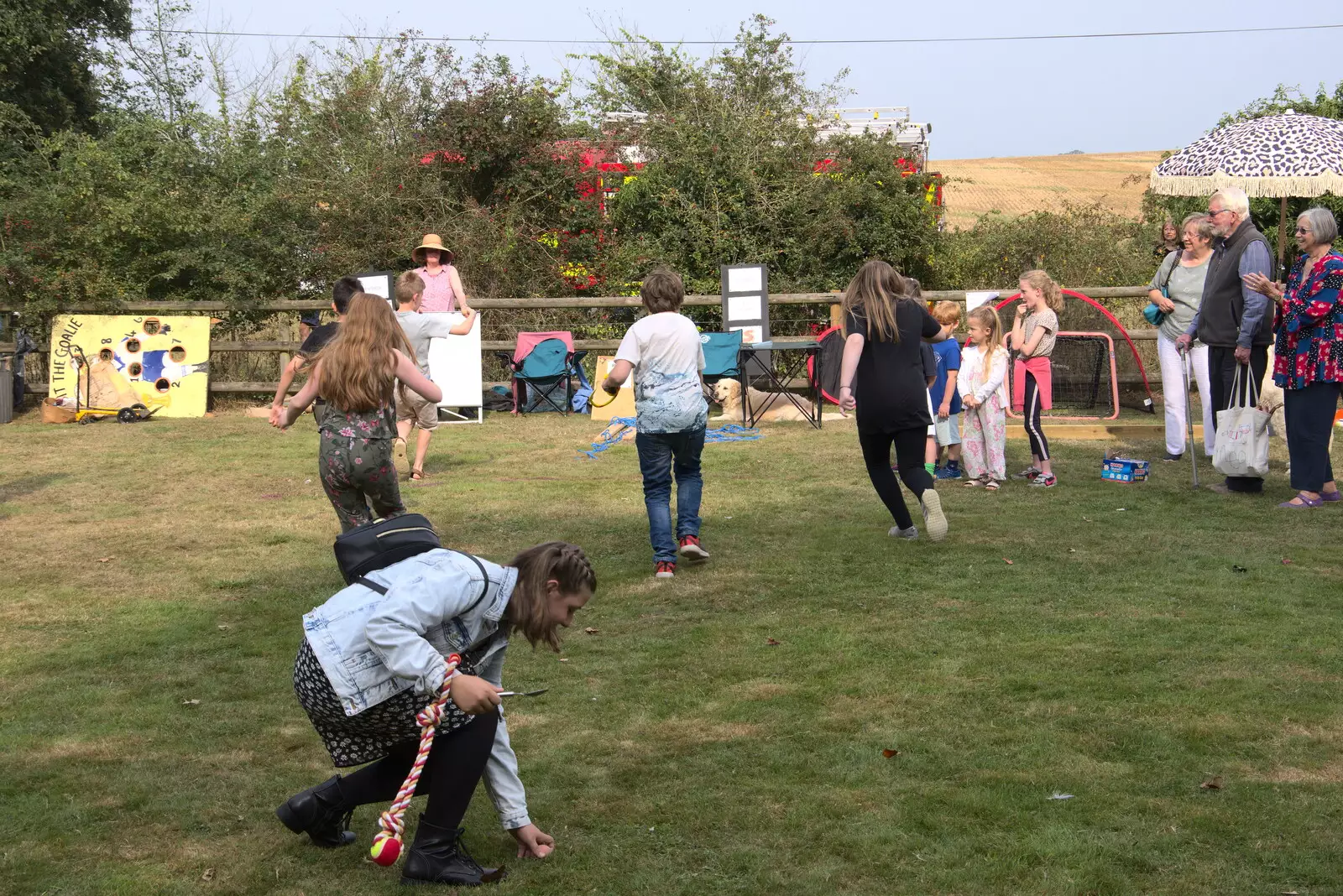 Soph the Roph drops her egg, from The Brome and Oakley Fête, Oakley Hall, Suffolk - 19th September 2021