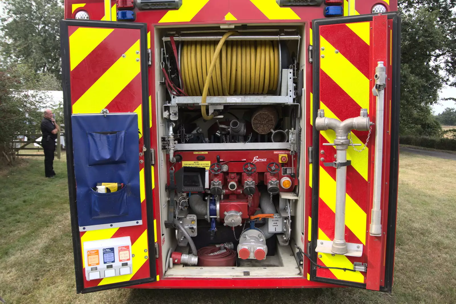 The back of a fire engine, from The Brome and Oakley Fête, Oakley Hall, Suffolk - 19th September 2021