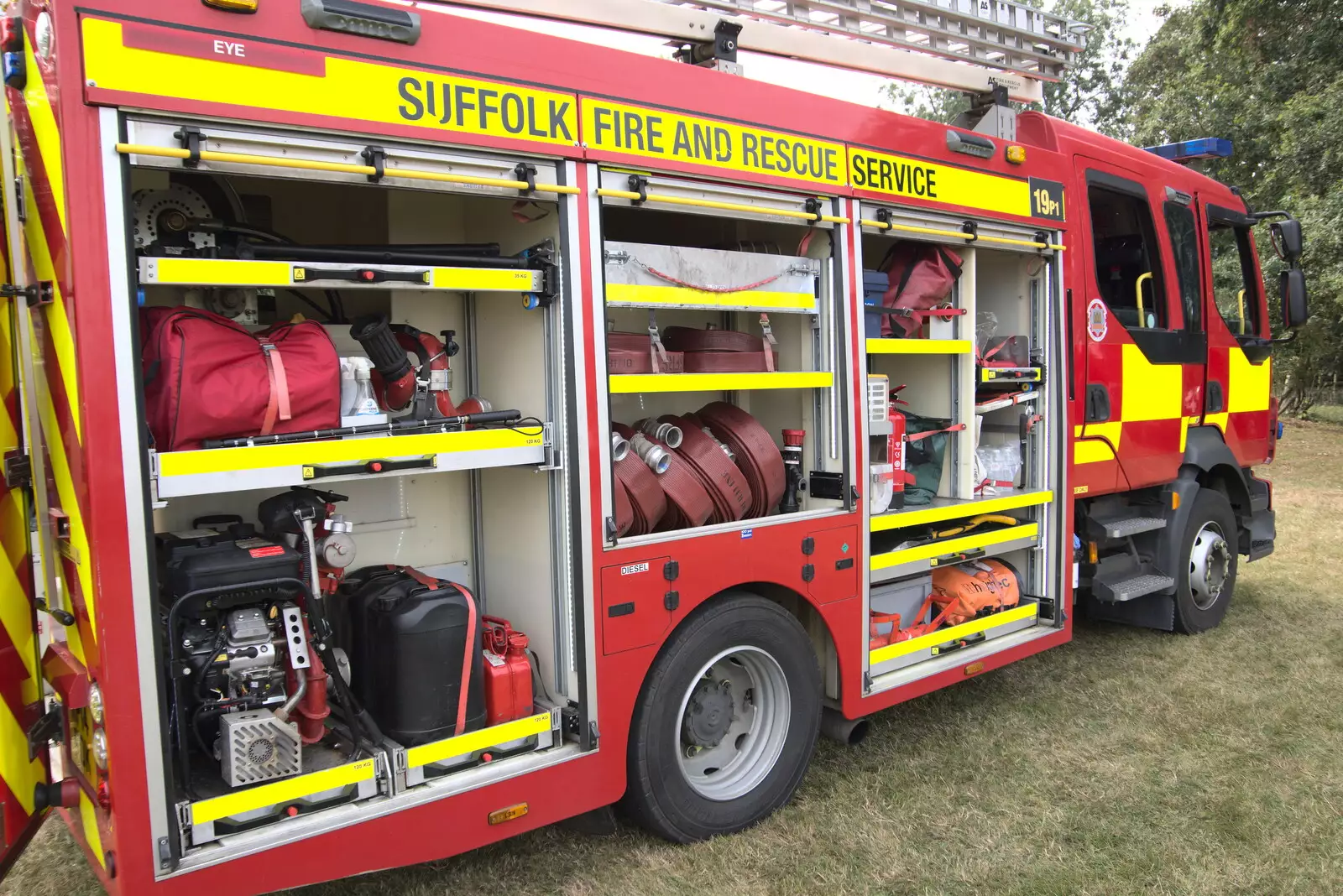 More gear and hoses stored in the engine, from The Brome and Oakley Fête, Oakley Hall, Suffolk - 19th September 2021