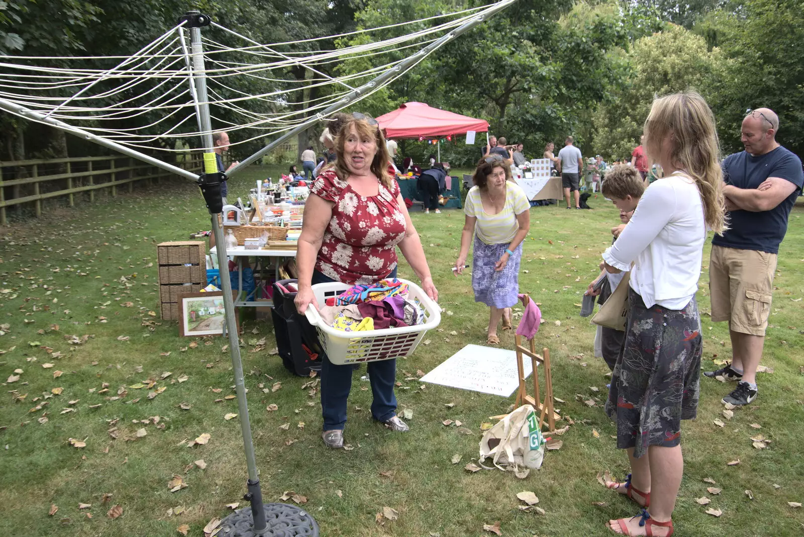 Another go at the washing-hanging challenge, from The Brome and Oakley Fête, Oakley Hall, Suffolk - 19th September 2021