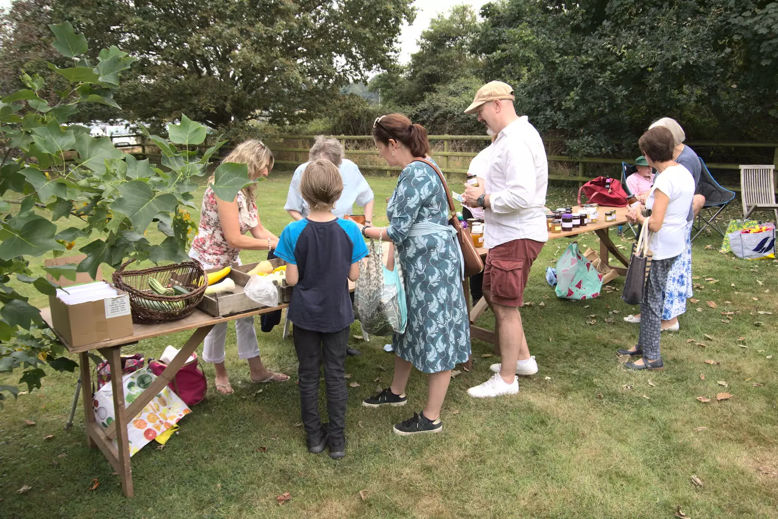 Isobel buys some things, from The Brome and Oakley Fête, Oakley Hall, Suffolk - 19th September 2021