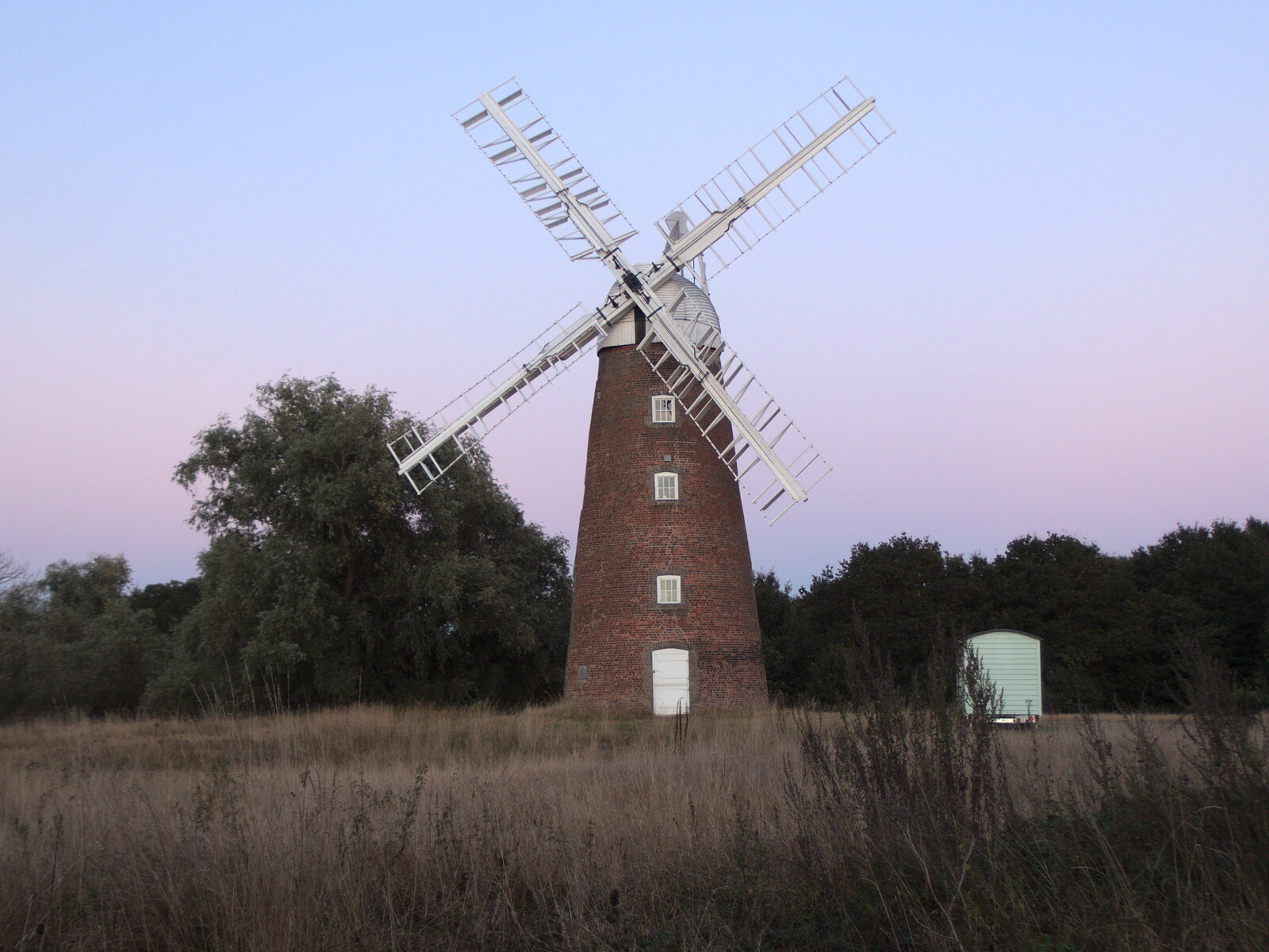 Billingford Windmill in the dusk from BSCC at Ampersand and Birthday Lego at Jarrold's, Norwich, Norfolk - 25th September 2021