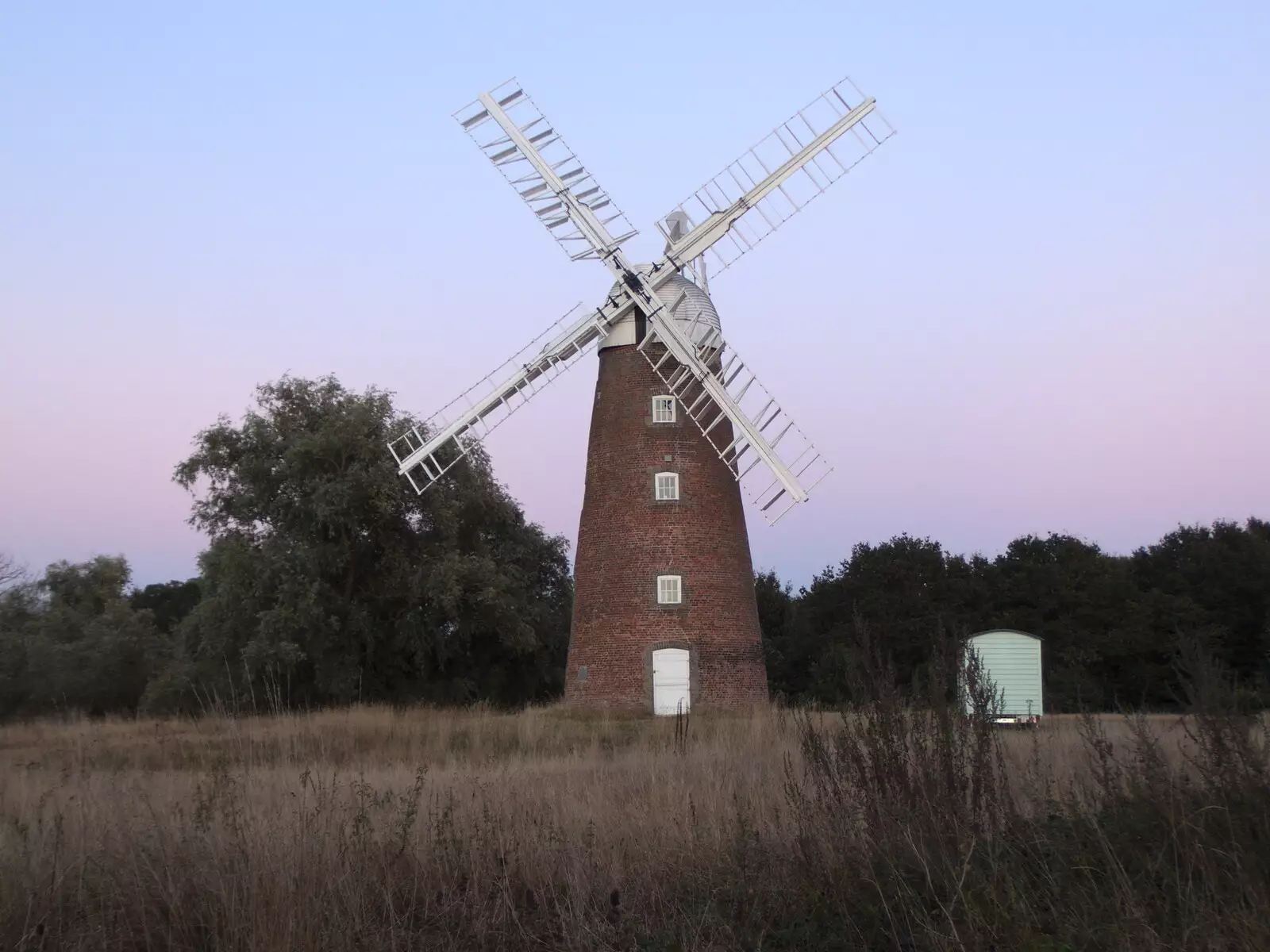 Billingford Windmill in the dusk, from BSCC at Ampersand and Birthday Lego at Jarrold's, Norwich, Norfolk - 25th September 2021