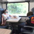 2021 Isobel and Fred on the train