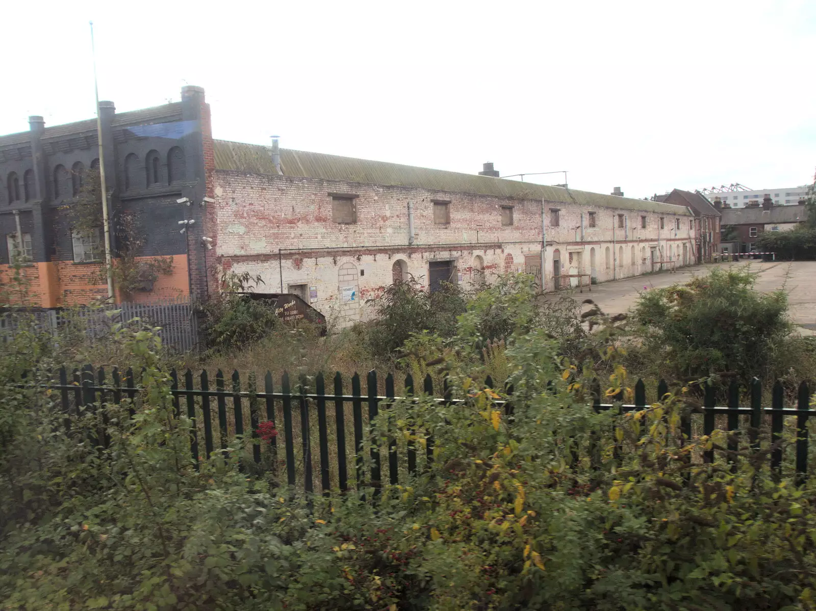 The derelict factory in Trowse, from BSCC at Ampersand and Birthday Lego at Jarrold's, Norwich, Norfolk - 25th September 2021