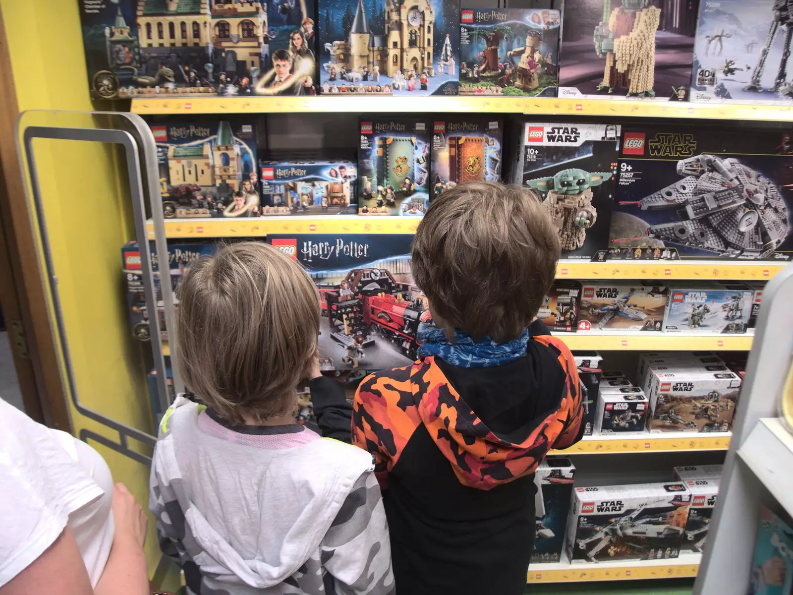 The boys scope out Lego in Jarrold's, from BSCC at Ampersand and Birthday Lego at Jarrold's, Norwich, Norfolk - 25th September 2021