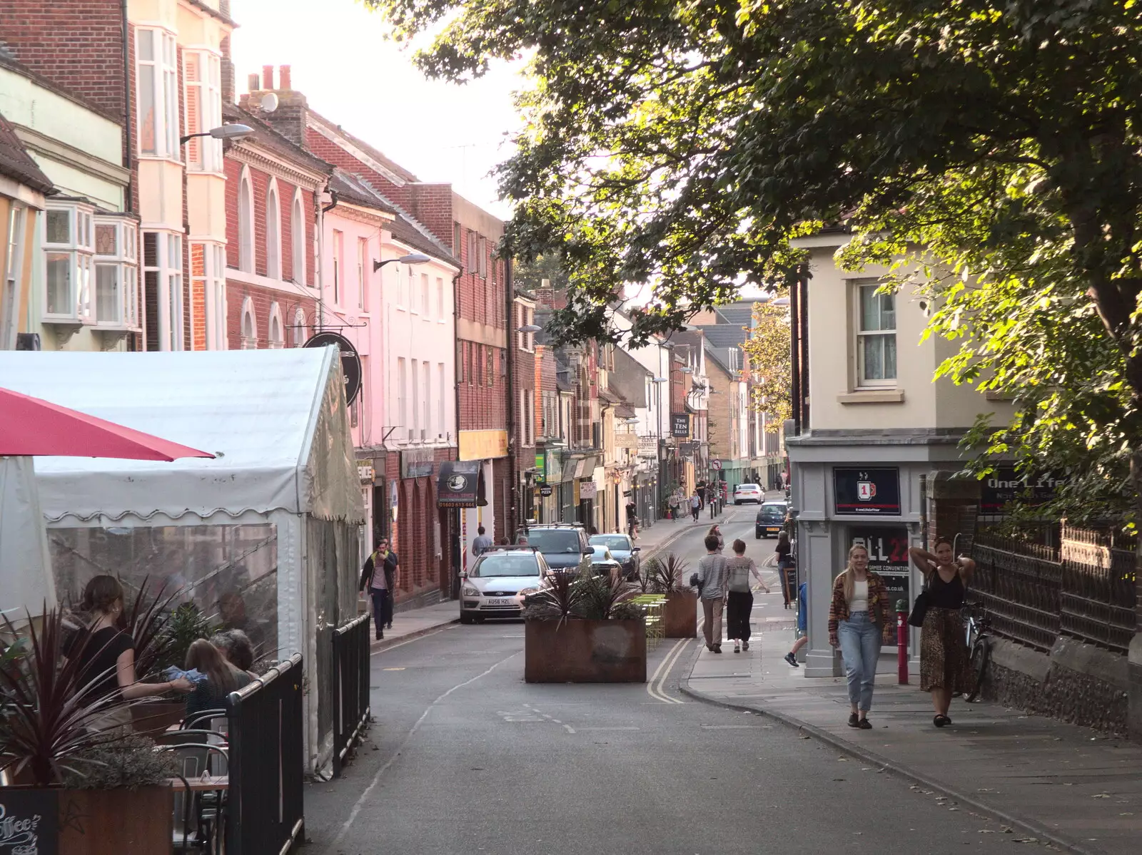 St. Benedict's street has gone all café, from BSCC at Ampersand and Birthday Lego at Jarrold's, Norwich, Norfolk - 25th September 2021