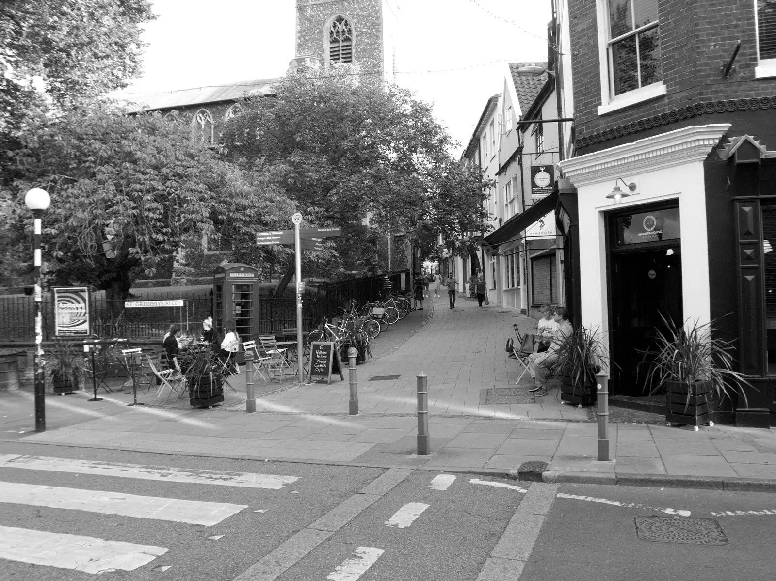 The zebra crossing by St. Gregory's Alley, from BSCC at Ampersand and Birthday Lego at Jarrold's, Norwich, Norfolk - 25th September 2021