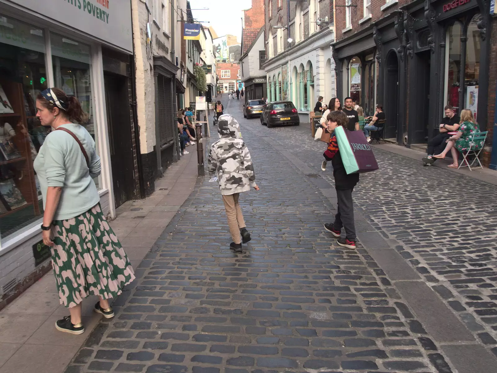 On the cobbles of Bedford Street, from BSCC at Ampersand and Birthday Lego at Jarrold's, Norwich, Norfolk - 25th September 2021