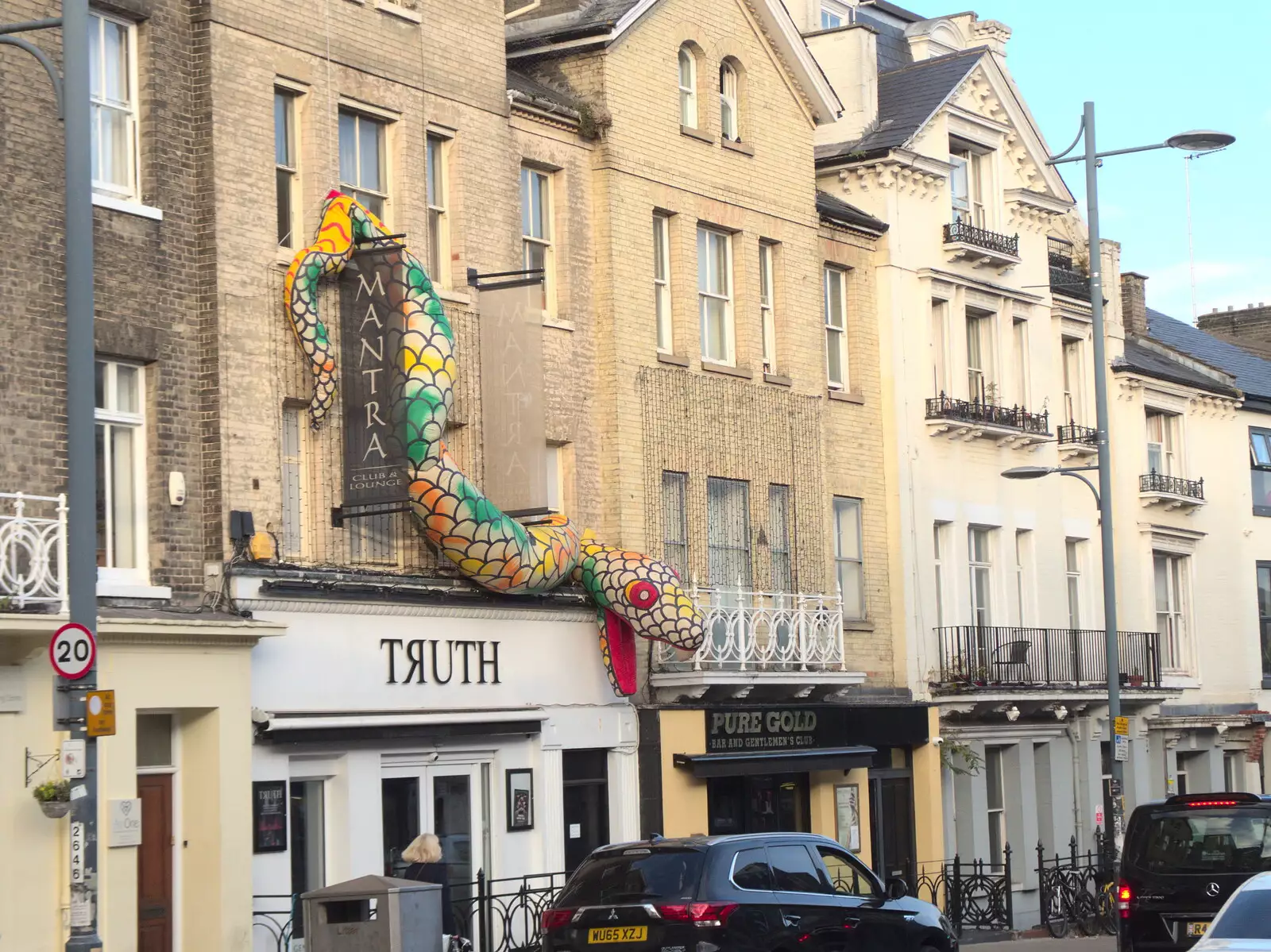 There's a giant snake on Mantra restaurant, from BSCC at Ampersand and Birthday Lego at Jarrold's, Norwich, Norfolk - 25th September 2021