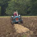 Vintage Tractor Ploughing, Thrandeston, Suffolk - 26th September 2021, A Fordson does some ploughing