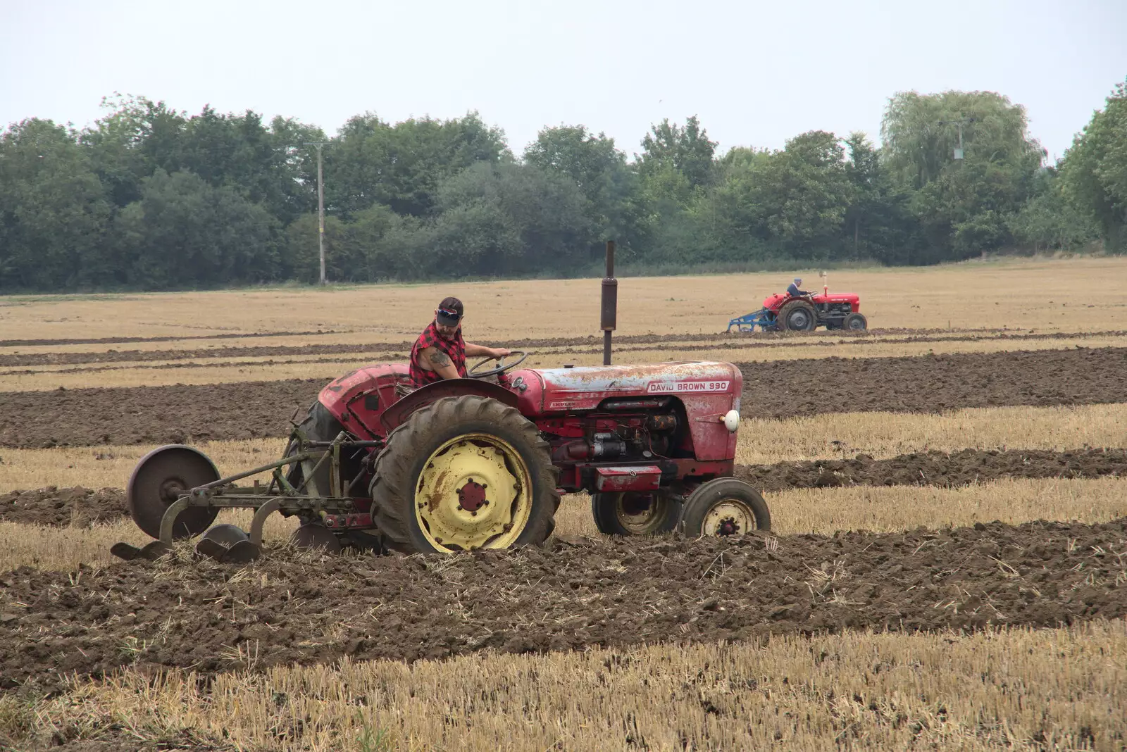 Elsewhere, a David Brown does some ploughing, from Vintage Tractor Ploughing, Thrandeston, Suffolk - 26th September 2021