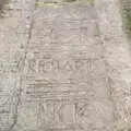 Names on the slipway, A Trip to Weybread Sailing Club, Harleston, Norfolk - 17th October 2021