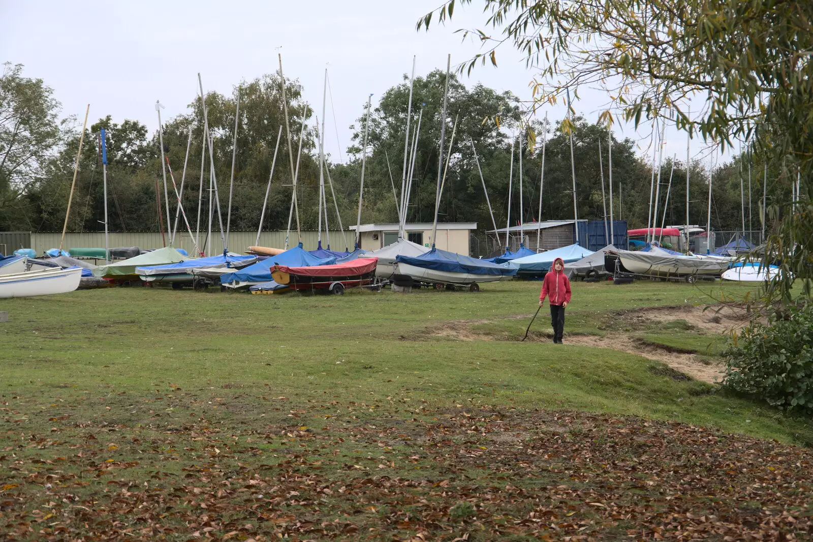 Harry roams around, from A Trip to Weybread Sailing Club, Harleston, Norfolk - 17th October 2021