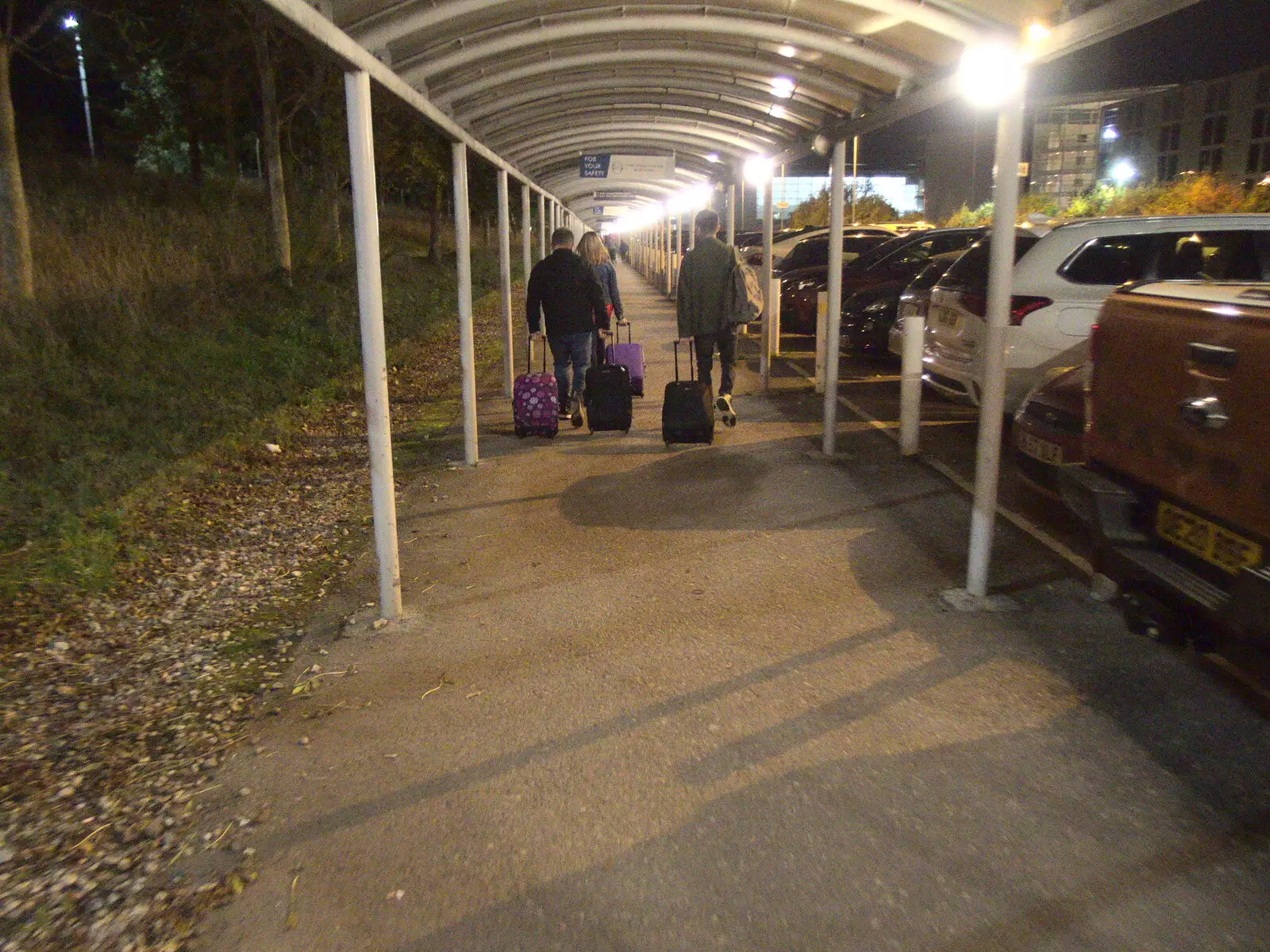 A long covered walkway to the airport, from Five Days in Lanzarote, Canary Islands, Spain - 24th October 2021