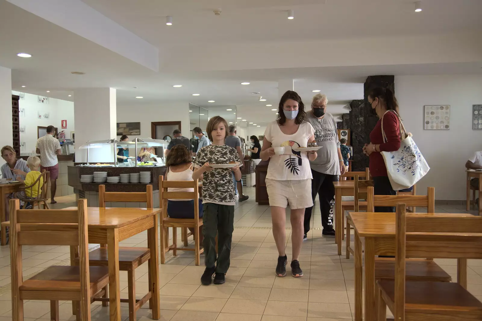 We try out the canteen breakfast for the first time, from Five Days in Lanzarote, Canary Islands, Spain - 24th October 2021