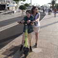 Fred and Isobel on the Avenida Maratima, Five Days in Lanzarote, Canary Islands, Spain - 24th October 2021