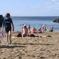 Harry stomps up the beach at Playa Chica, Five Days in Lanzarote, Canary Islands, Spain - 24th October 2021