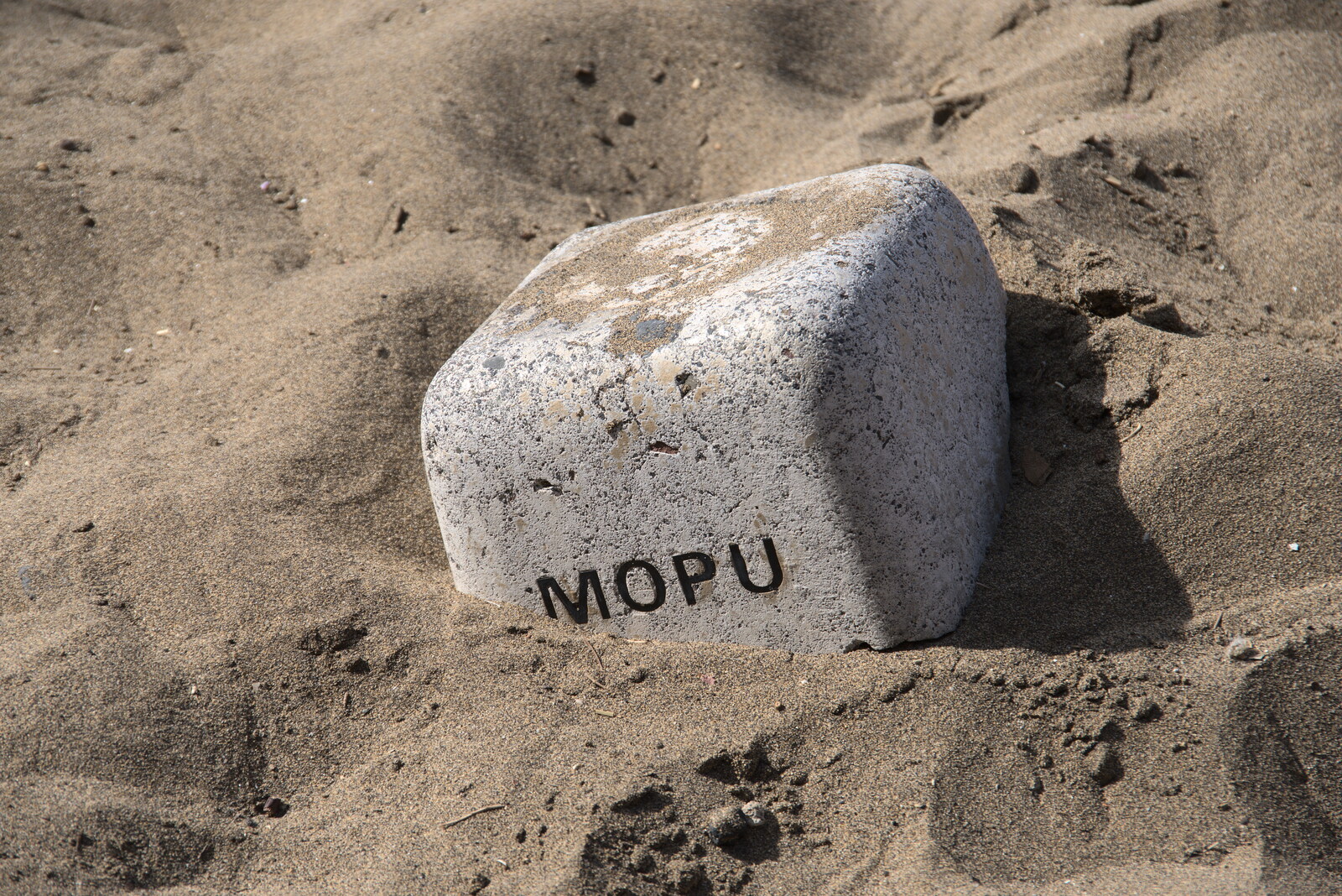 There's a rock with MOPU on it from Five Days in Lanzarote, Canary Islands, Spain - 24th October 2021
