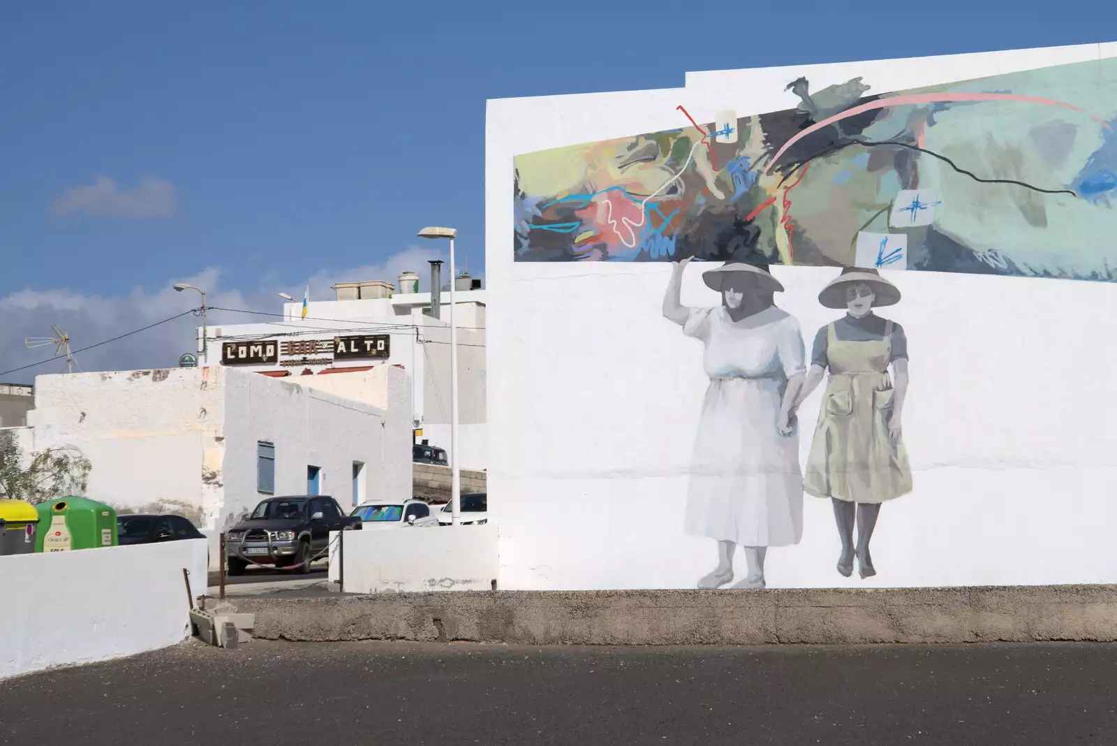 Wall art near Lomo Alto, from Five Days in Lanzarote, Canary Islands, Spain - 24th October 2021