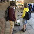 Fred and Harry look at flying models, Five Days in Lanzarote, Canary Islands, Spain - 24th October 2021
