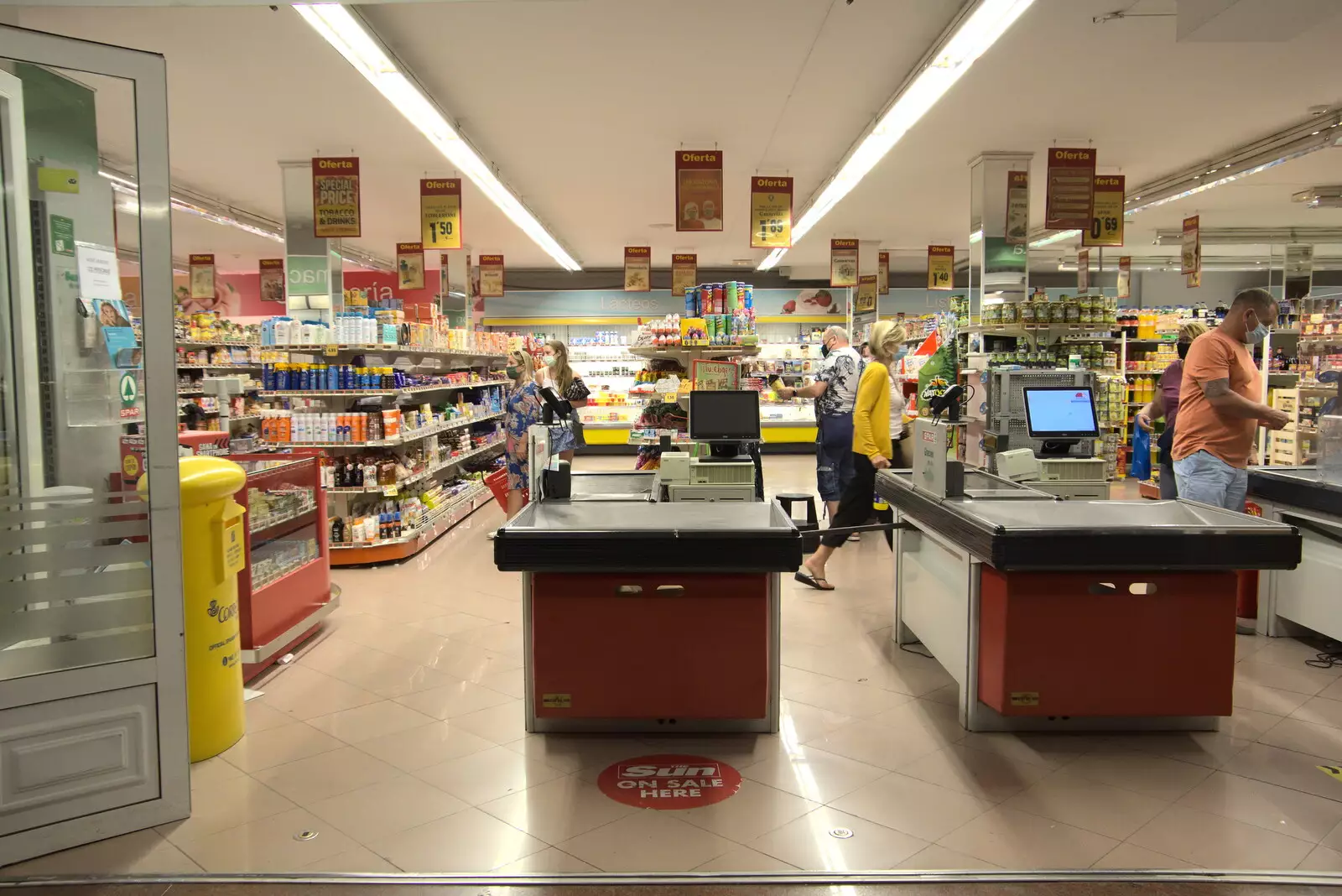 Another Spar is busy at night, from Five Days in Lanzarote, Canary Islands, Spain - 24th October 2021