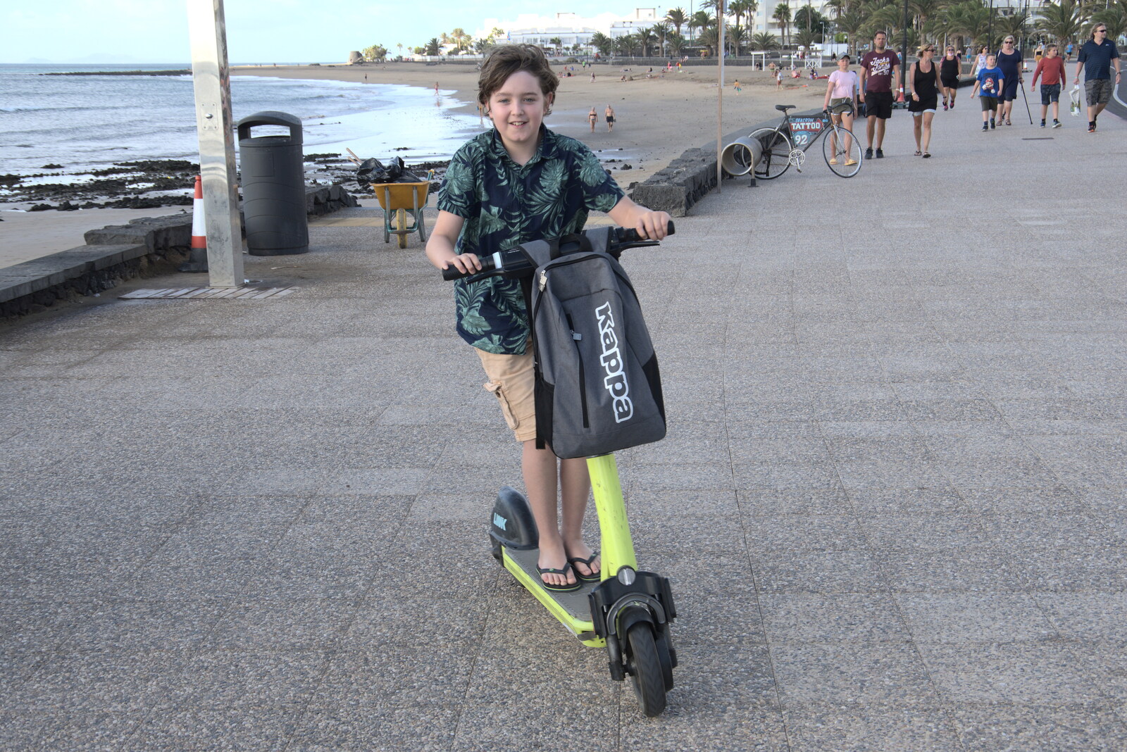 Fred scoots around near the beach from Five Days in Lanzarote, Canary Islands, Spain - 24th October 2021