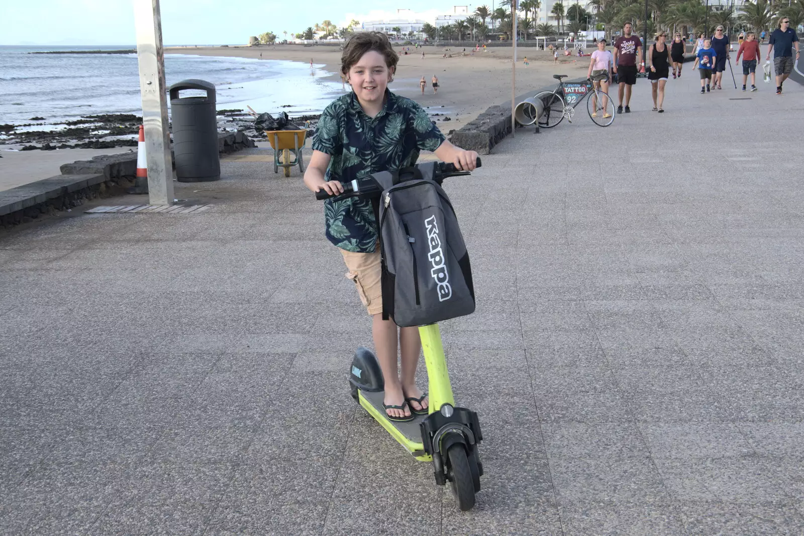 Fred scoots around near the beach, from Five Days in Lanzarote, Canary Islands, Spain - 24th October 2021