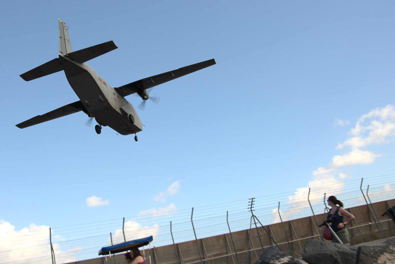An army cargo plane comes in to land from Five Days in Lanzarote, Canary Islands, Spain - 24th October 2021
