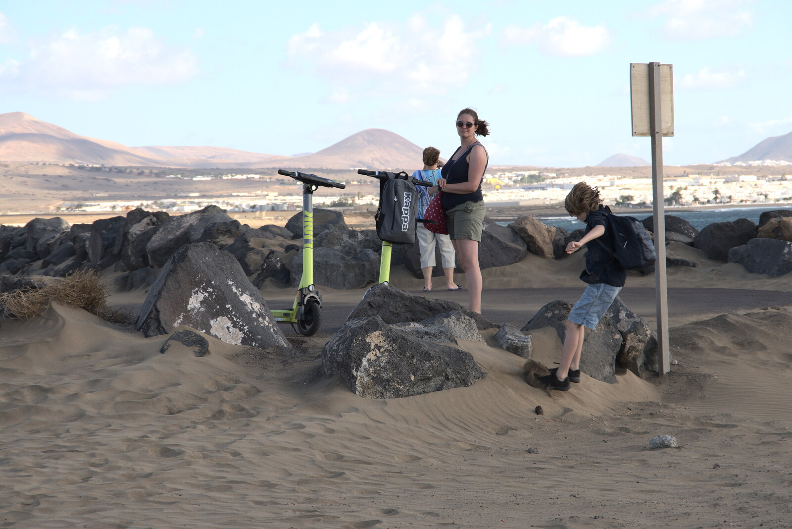 Isobel and the scooters from Five Days in Lanzarote, Canary Islands, Spain - 24th October 2021
